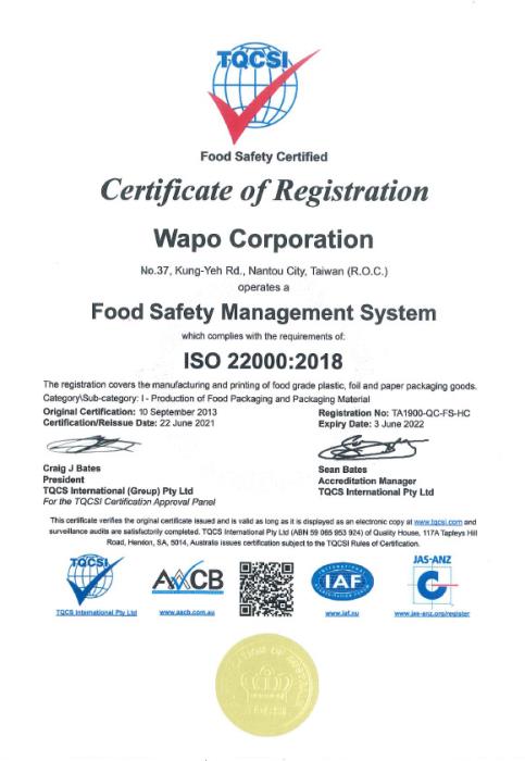 ISO 22000 - Wapo